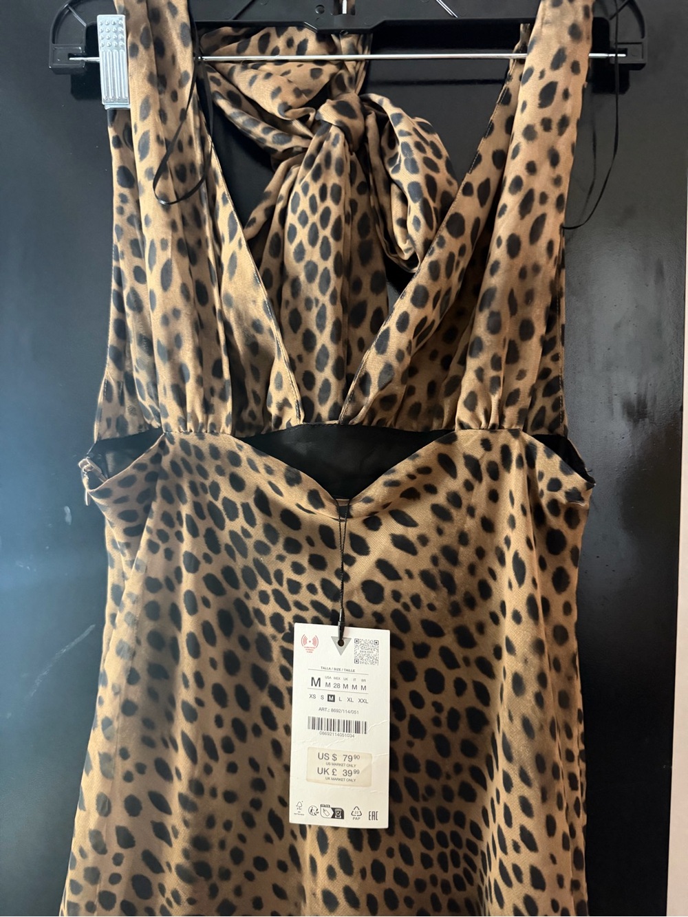 Zara Brown Leopard-Print Maxi Dress - Picture 10 of 12